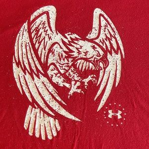 Under Armour. Mens Large. Loose fit. Red. Like new.